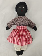 Muñeca de trapo afroamericana vintage hecha a mano de 12 pulgadas segunda mano  Embacar hacia Mexico