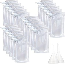 20 x Stand Up 500ml Bolsa Transparente Garrafa de Bebida Viagem Festival Bolsa de Bebida Reutilizável comprar usado  Enviando para Brazil