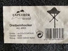 Explorer dreibeinhocker stahl gebraucht kaufen  München