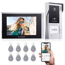 Campainha sistema de vídeo porteiro TMEZON WiFi com câmera monitor de toque 7"" RFID, usado comprar usado  Enviando para Brazil