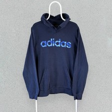 Adidas blue hoodie for sale  LOUGHBOROUGH