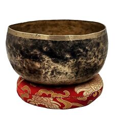 Antiga tigela de canto de ioga martelada à mão oxidada tibetana vintage cura sonora comprar usado  Enviando para Brazil