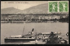 Geneve, Le Port et le Salève, Ansichtskarte 1910  comprar usado Geneve, Le Port et le Salève, Ansichtskarte 1910  comprar usado  Enviando para Brazil