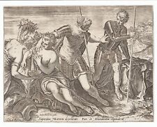 Stampa antica Minerva Marte Abbondanza Agostino Carracci 1589 IV/V pace bulino comprar usado  Enviando para Brazil