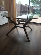 Round glass dining for sale  MARGATE