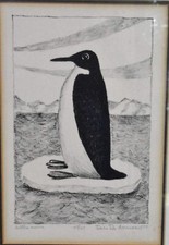 Litografia de pedra assinada Dale DeArmond "Little Murre" (1975) 23/125 artista do Alasca, usado comprar usado  Enviando para Brazil