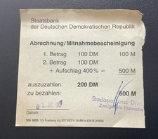 Ddr dokument staatsbank gebraucht kaufen  Dresden