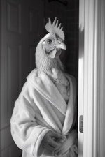 Chicken bathrobemetal sign for sale  DUNSTABLE