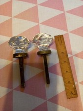 crystal door knobs pair for sale  SWANSEA