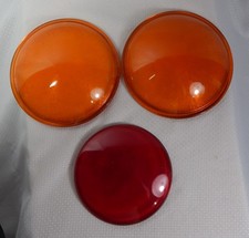 Lente traseira de vidro redonda antiga para carro duas laranja uma vermelha comprar usado  Enviando para Brazil