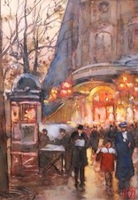 Aquarelle dessin tableau d'occasion  Saint-Cloud