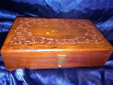 Carved wooden box for sale  Austin