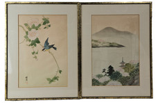 Pair chinese watercolour for sale  HOUNSLOW