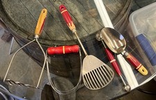 3 utensilios de cocina con mango de madera rojo herramienta de pastelería Androck Ekco 1 5 piezas segunda mano  Embacar hacia Mexico