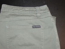 Calça de pesca Huk casual ao ar livre frente plana chinos verde masculina tamanho 38x26 comprar usado  Enviando para Brazil
