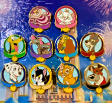 🐱 Juego de 10 prendedores para collar de mascotas Disney etiquetas de misterio mágico prendedores gatos y perros segunda mano  Embacar hacia Mexico