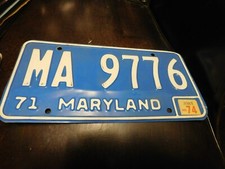 plates license maryland 1971 for sale plates license maryland 1971 for sale Westminster