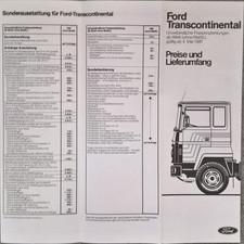 Preisliste ford transcontinent gebraucht kaufen  Hamburg