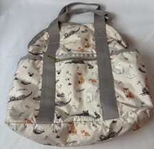 Mochila Lesportsac Double Trouble estampa de dia de gato gatinhos gatos bege viagem rara comprar usado  Enviando para Brazil
