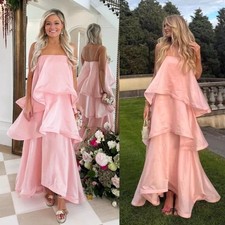 Usado, Vestido maxi Elliatt Noemi blush rosa claro em camadas acabamento com babado tamanho M comprar usado  Enviando para Brazil