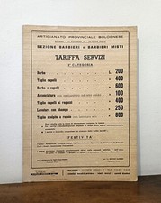 Tariffe per barbieri usato  Bologna