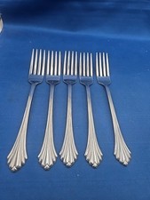 Lote de 5 garfos de jantar Oneida BANCROFT aço inoxidável 7 3/8" comprar usado  Enviando para Brazil