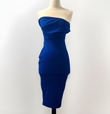 Usado, Vestido midi feminino azul royal tubo top bodycon sem alças elástico sem mangas P comprar usado  Enviando para Brazil