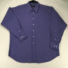 Camisa Masculina CHAPS RALPH LAUREN TECIDO IMPORTADO FINO Tamanho 17.5 Azul Sólido comprar usado  Enviando para Brazil