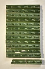 Lote de 11 azulejos antigos vintage P T CO 6”x 0,75” forro de lápis comprar usado  Enviando para Brazil