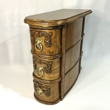 Máquina de costura de esteira de carvalho 3 gavetas armário de armazenamento com tampo e chave vintage 001 comprar usado  Enviando para Brazil