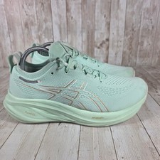 Tênis de corrida ASICS Gel Nimbus 25 almofada larga conforto verde perfeito 8,5 comprar usado  Enviando para Brazil