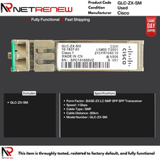 ** Lote de 2 transceptores Cisco GLC-ZX-SM 1Gb SFP 1000BASE-ZX monomodo 1550nm comprar usado ** Lote de 2 transceptores Cisco GLC-ZX-SM 1Gb SFP 1000BASE-ZX monomodo 1550nm comprar usado  Enviando para Brazil