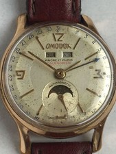 Omodox - Vollkalenderuhr mit Mondphase Venus 203 vintage triple calendar moonph. comprar usado  Enviando para Brazil