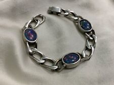 Pulseira vintage com opala tanque de Franz Scheuerle prata 925 maciça 19,5 cm, usado comprar usado  Enviando para Brazil