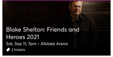 Tickets blake shelton for sale  Machesney Park