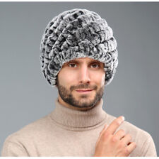 Chapéu de pele de coelho Rex real masculino chapéu gorro inverno boné caveira boné de esqui ao ar livre, usado comprar usado  Enviando para Brazil