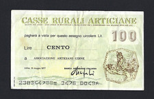 Miniassegno 100 falso usato  Colleferro