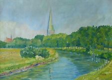 ölgemälde flusslandschaft si gebraucht kaufen  Uelzen