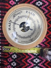 Wooden barometer 15cm for sale  NOTTINGHAM