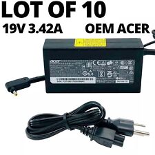 Lote de 10 adaptadores CA originais Acer 65W 19V 3.42A A11-065N1A 3.0*1.1mm e cabos comprar usado  Enviando para Brazil