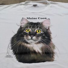 Camiseta Maine Coon Raça de Gato Vintage Anos 90 Gatinho Fofo Arte Natural Vovó EUA GG comprar usado  Enviando para Brazil