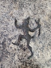 Antiga chaminé de ferro fundido chaminé do diabo chaminé lareira amortecedor puxar metal rústico primitivo  comprar usado  Enviando para Brazil