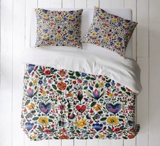 Conjunto de capa de edredom floral corações impressão 3D king comprar usado  Enviando para Brazil