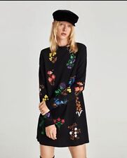 Vestido recto Zara manga larga estampado floral XL Artístico Bohemio, usado segunda mano  Embacar hacia Argentina