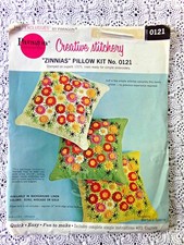 Zinnias pillow crewel for sale  Hamburg