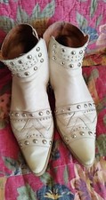 Boots cuir blanc d'occasion  Antibes