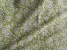 Green floral cotton for sale  ANNAN