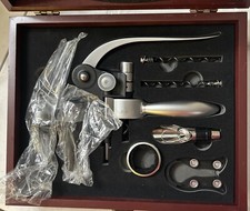 Kit de abridor de vinho LUXURY JEbunny em estojo de madeira acolchoado 8 peças ver fotos comprar usado  Enviando para Brazil