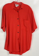 Blusa feminina IOIO vintage com botões tamanho médio - década de 1990 - vermelha comprar usado  Enviando para Brazil