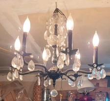 6 light brass chandelier for sale  Port Lavaca
